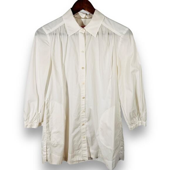 Lilly Pulitzer White Poplin Button Down Shirt Medium - Picture 3 of 12